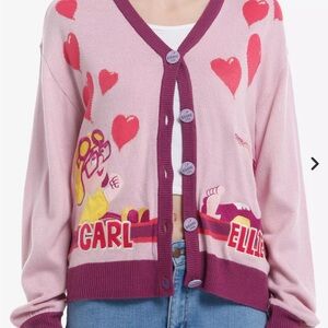 Her Universe Pink Heart Cardigan Sweater
